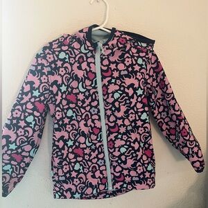 Cat & Jack Pink and Black Floral Jacket